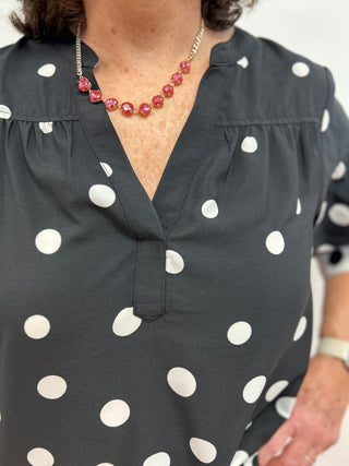 Polka Dot Blouse by Floral & Ivy - All About Me Boutique
