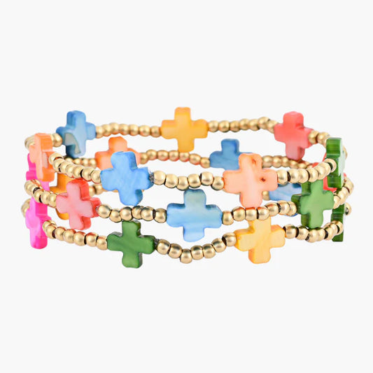CD Chakra Cross  Bracelet Set