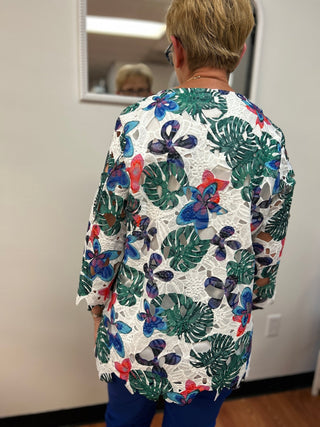 Adore Floral Lace Blouse - All About Me Boutique