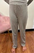 Creamie Girls Heather Gray Rib Knit Trouser