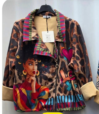 Yolly-Italy Faux Suede Zip-Up Jacket