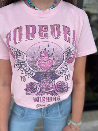 Paper Flower Girls Forever Flamed Heart T-Shirt