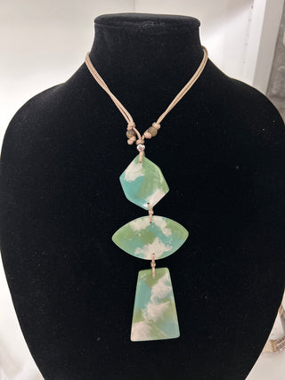 Ladies Adjustable Corded Geometric Statement Necklace