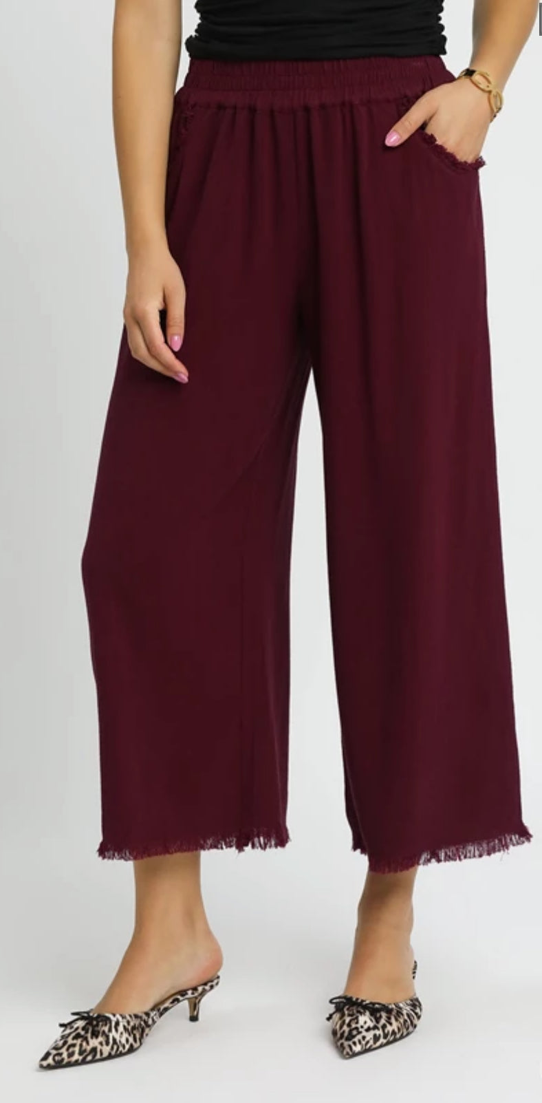 On Cloud Wine Pants by Umgee