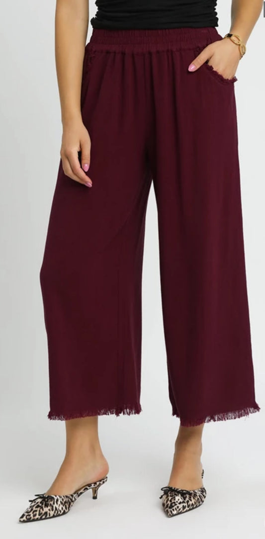 On Cloud Wine Pants by Umgee