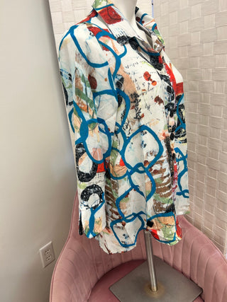 Art Attack Blouse by Creations - All About Me Boutique