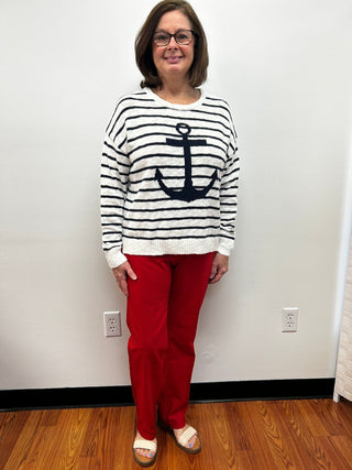 Nautical Nellie Sweater by Ninety Clothing Co - All About Me Boutique
