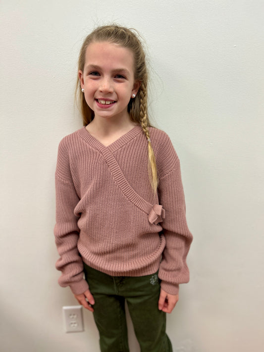 Vignette Girls Crossover V-neck Sweater