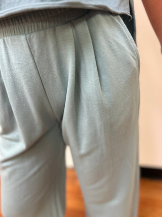 Tenly Girls Ice Blue Pleated Front Pants