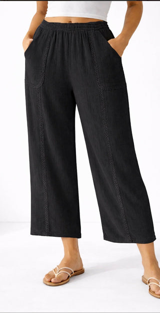 Gauze Crop Pants - All About Me Boutique