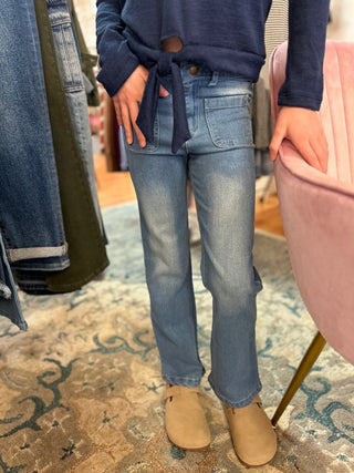 Vignette Girls Indigo 4 Patch Jeans - All About Me Boutique