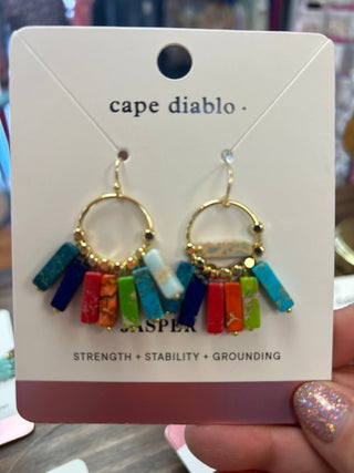 CD The Chakra Power Earrings - Colorful Gemstone Jewelry - All About Me Boutique