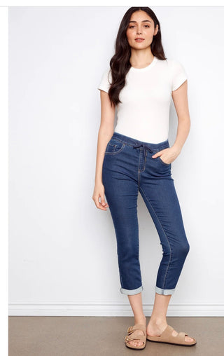 Charlie B Knit Denim Jogger Pants