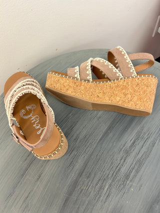 Very G Bethany Cork Wedge Sandal - All About Me Boutique