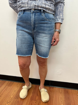 Mica Denim Midi Shorts - All About Me Boutique