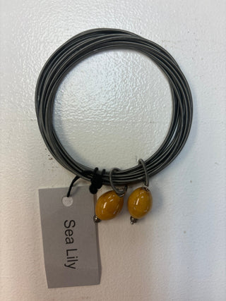 SL - Silver Corded Bracelet with 2 Bead Accent - All About Me Boutique