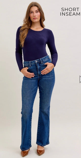 Judy Blue Short Bootcut Jeans - All About Me Boutique