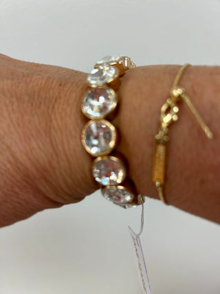 JM - Clear Crystal Stretch Bracelet - All About Me Boutique