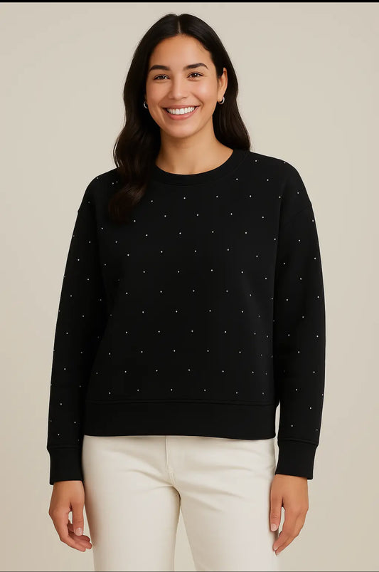 Rhinestone Pullover - Sparkle Detail