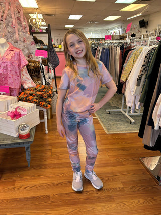CK Girls Straight Leg Tie Dye Sport Leggings - All About Me Boutique