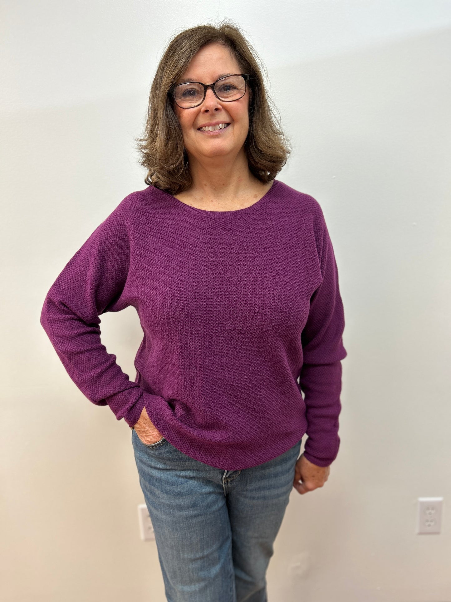 Seedstitch Crew Neck Sweater