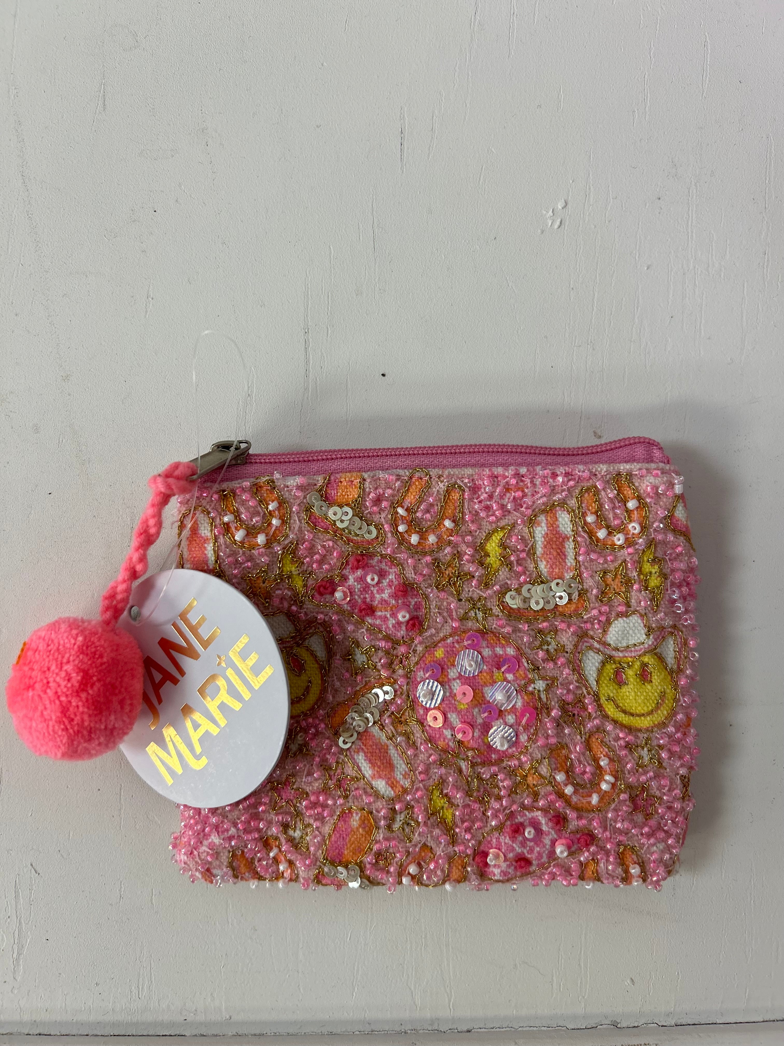 JM-Multi Colored Cowgirl Pattern Coin Purse