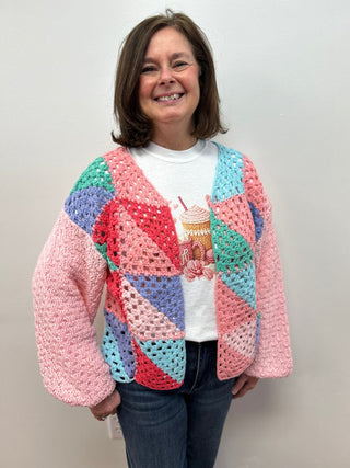 Crochet Cardigan by Carole Christian - All About Me Boutique