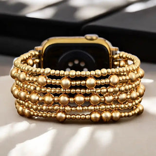 Golden Demure Elegant Gold Beaded Watch Strap by Cape Diablo - All About Me Boutique