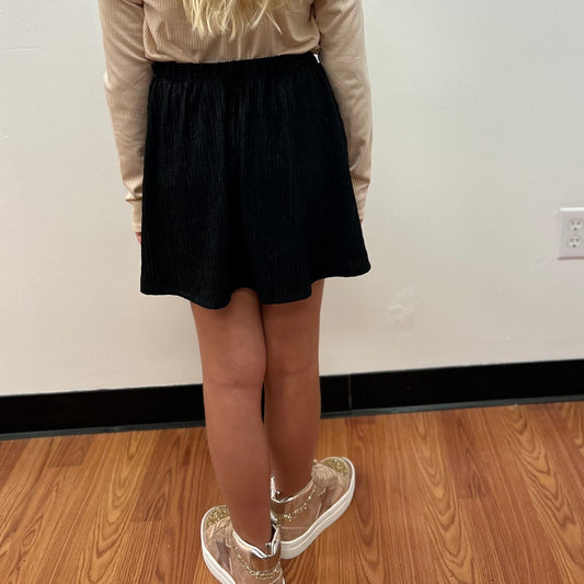 Good Girl Glitter Jacquard Crinkle Skort