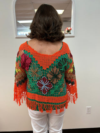 Rejane Fringed Crochet Top - All About Me Boutique