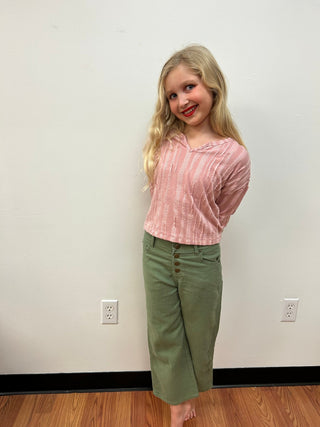 Vignette Girls Flannel Wide Leg Jeans - All About Me Boutique