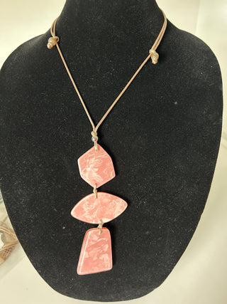Ladies Adjustable Corded Geometric Statement Necklace