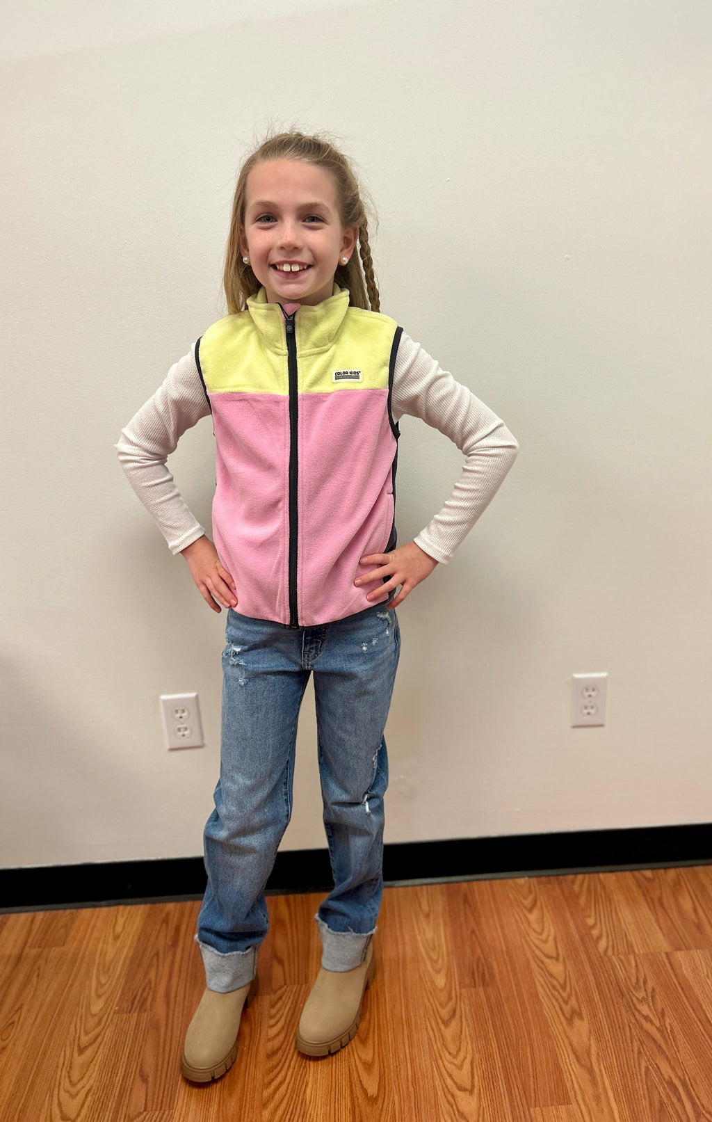 KanCan Girls High Rise Straight Leg Jeans - Cuffed