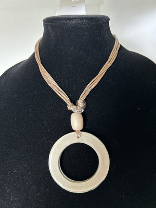 Ladies Adjustable Corded Geometric Statement Necklace