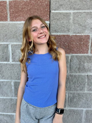 90 Degree by Reflex Girls Ribbed Basic Fitted Tank Tops - All About Me Boutique