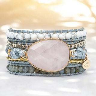 Rose Quartz Loving Wrap Bracelet by Cape Diablo - All About Me Boutique