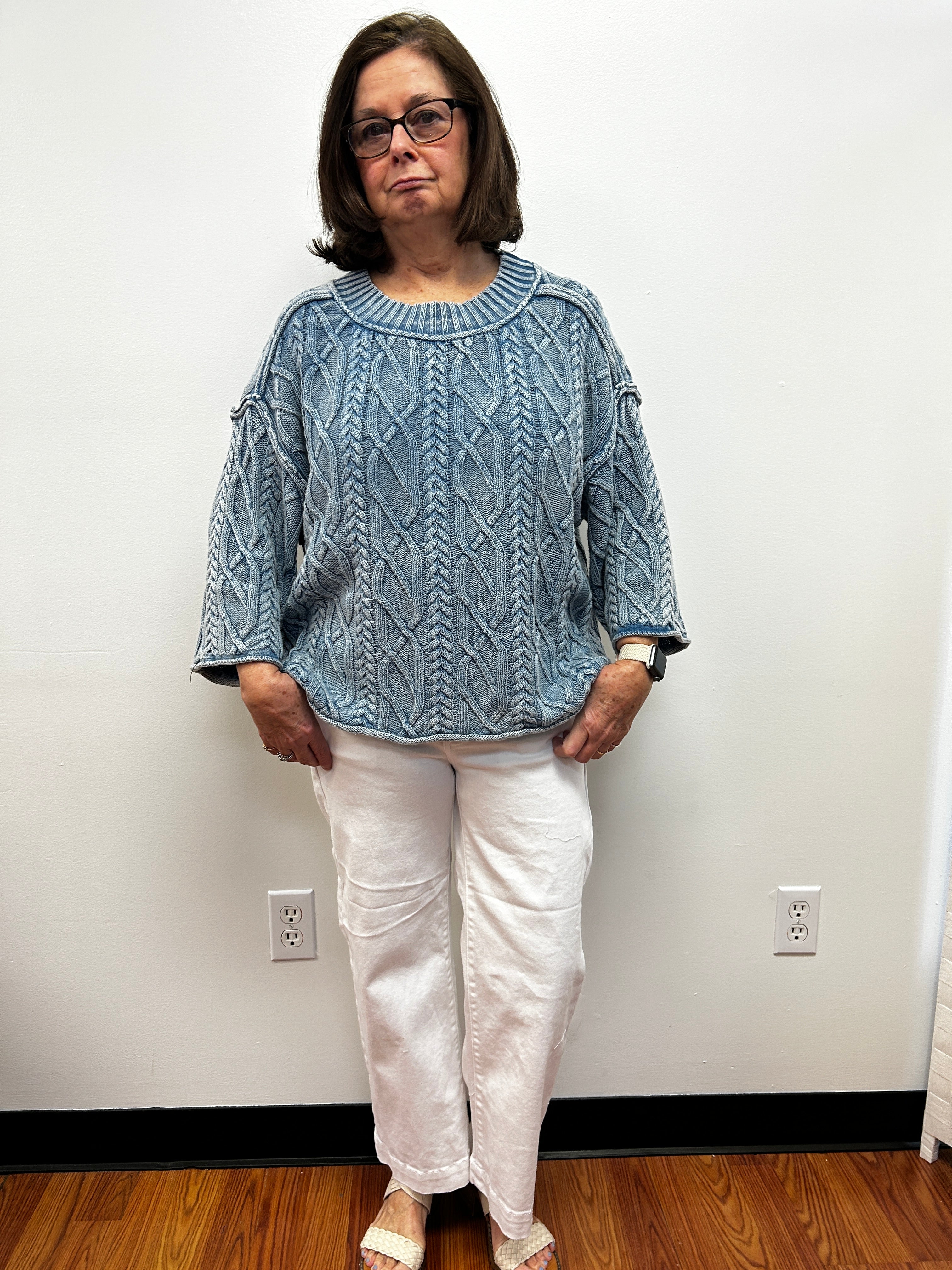 Mineral Wash Sweater by Pixie+Ivy