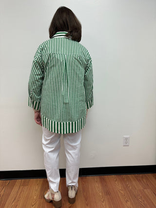Twice Striped Blouse by Entro - All About Me Boutique