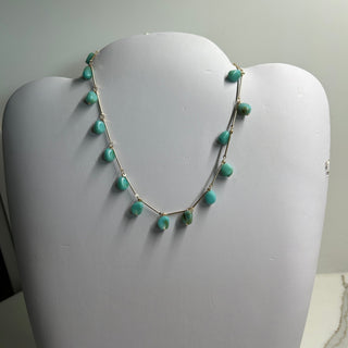 JM Gold Necklace - Turquoise Bead Accents - All About Me Boutique
