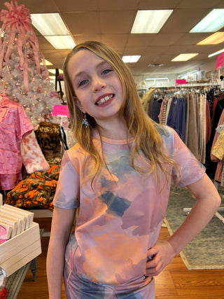 Color Kids Girls Tie Dye Short Sleeve Tee - All About Me Boutique
