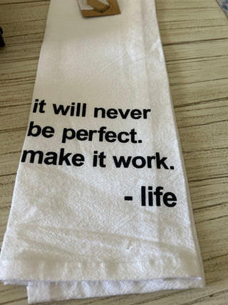 CW Scrunchy Face Tea Towels = Funny Flour Sack Cotton - All About Me Boutique