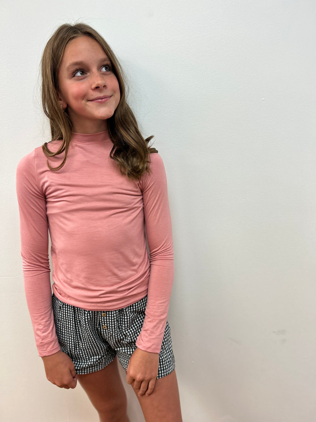 GG Girls Mock Neck Long Sleeve Knit Top