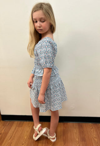 May Girls Oceano Short Sleeve On/Off Shoulder Top - All About Me Boutique