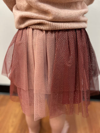 Minymo Girls Layered Tulle Skirt with Glitter - All About Me Boutique