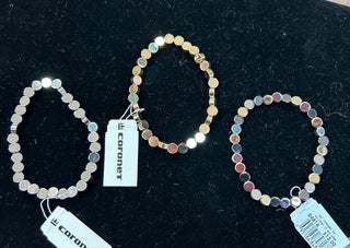 Metal Disk Bead Stretch Bracelet - All About Me Boutique