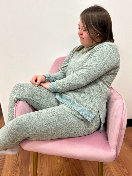 GG - Girls Two Tone Knit Loungewear Joggers