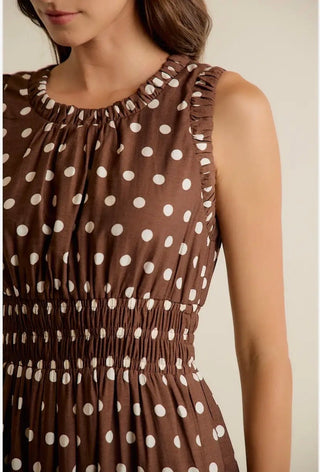 So Me Polka Dot Midi Dress