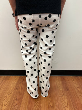 Heart of Pine Printed Denim Pants - All About Me Boutique