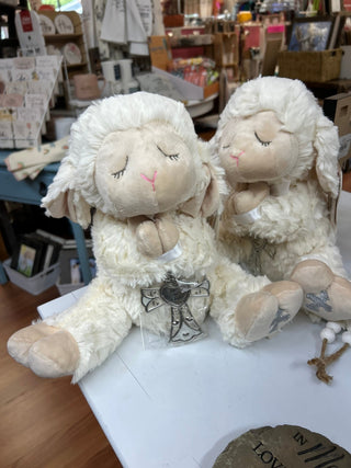 Serenity Lamb with Crib Cross by Ganz - All About Me Boutique