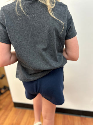 AC407 Girls Navy French Terry Shorts - All About Me Boutique
